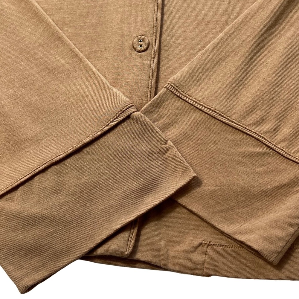 SKIMS Sleep Set Long Sleeve Pajama Top + Pants Ochre 3X - Picture 7 of 12